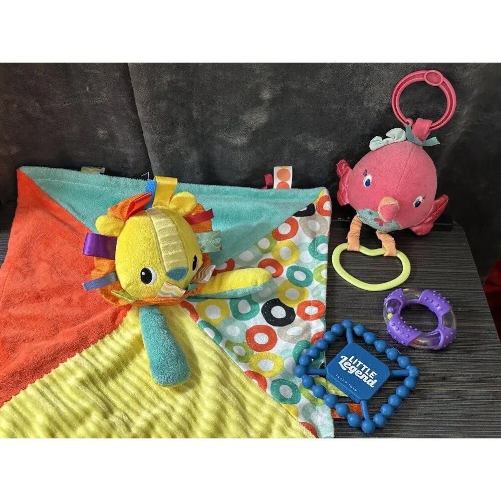 Bright Stars Taggies Lion Lovey Baby Security Blanket‎ Plush Runny Tots Lot Toys